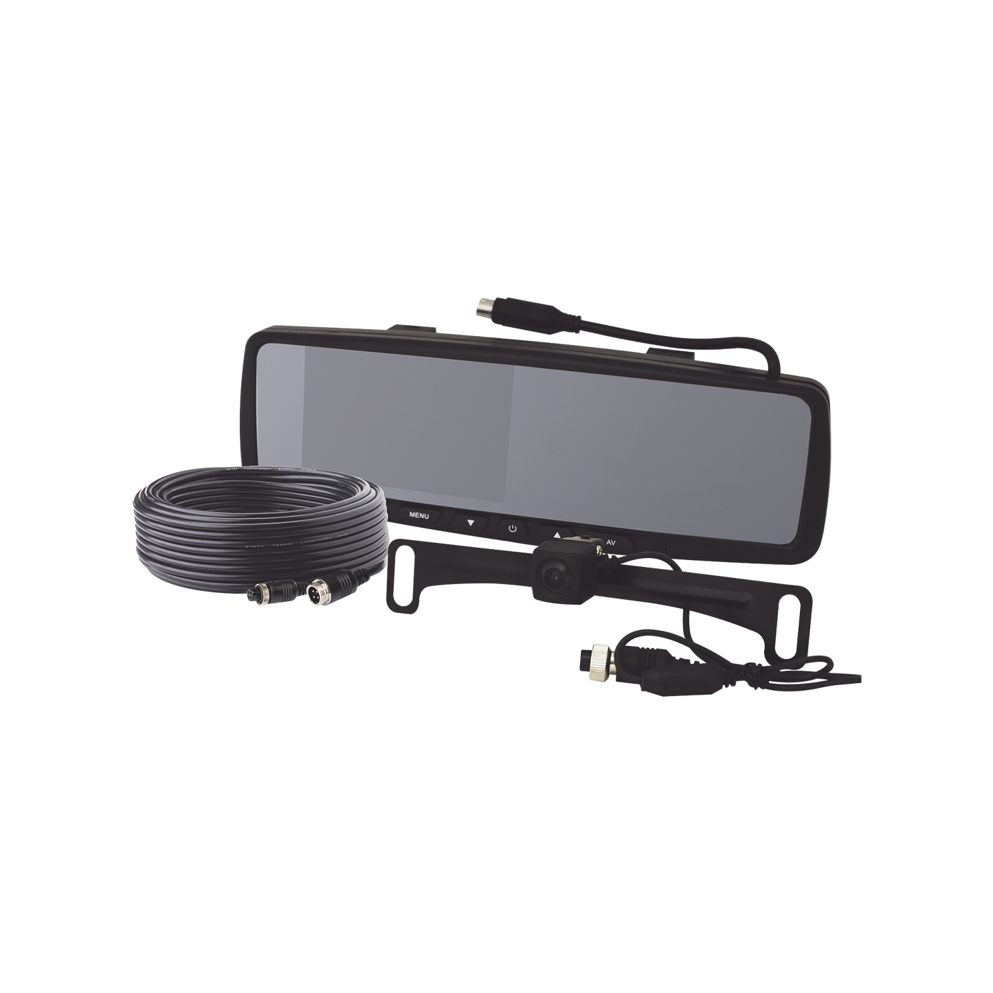 Sistema alámbrico de reversa con cámara y monitor de 4.3 pulgadas, Incluye cámara para placa de 170°