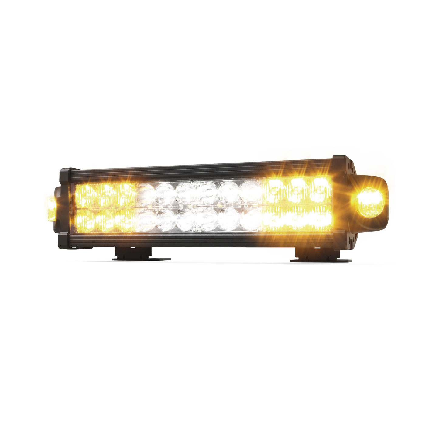 Barra LED de trabajo, 13.6 pulgadas, doble hilera, con luces de trabajo, ambar/claro, 12-24 Vcc
