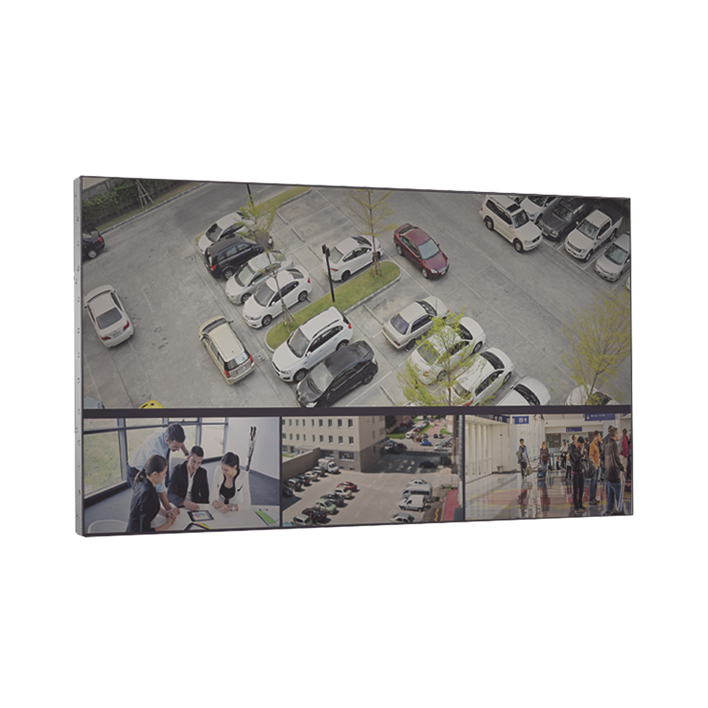 Pantalla LCD 55" para Videowall / Entrada HDMI - VGA - DVI - DP / Monitor Robusto / 3.5 mm GAP