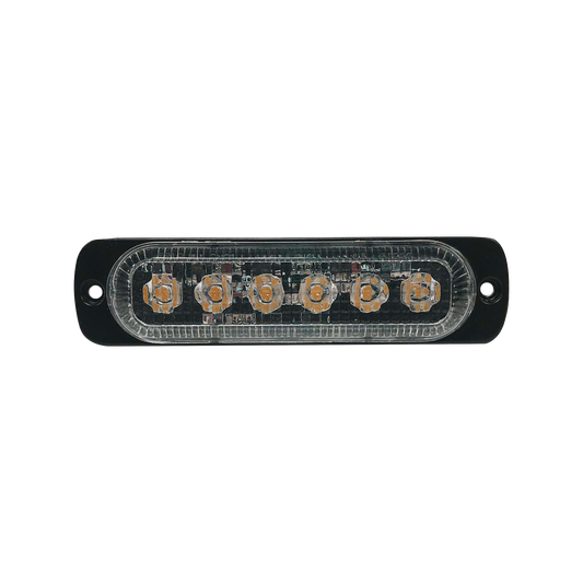 Luz direccional con 6 LEDS, color ambar, 12-24 Vcc