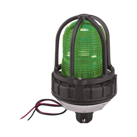 Luz de advertencia LED para ubicaciónes peligrosas, montaje tipo tubo, 24 VCD, LED color Verde