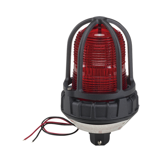 Luz de advertencia LED para ubicaciones peligrosas, montaje tipo tubo, 24 VCD, color Rojo