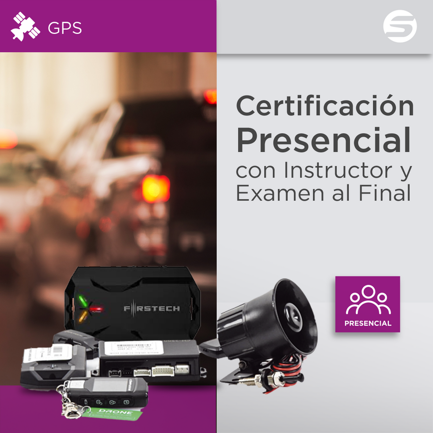 Curso presencial básico para conceptos y programación de Alarmas Vehiculares Compustar