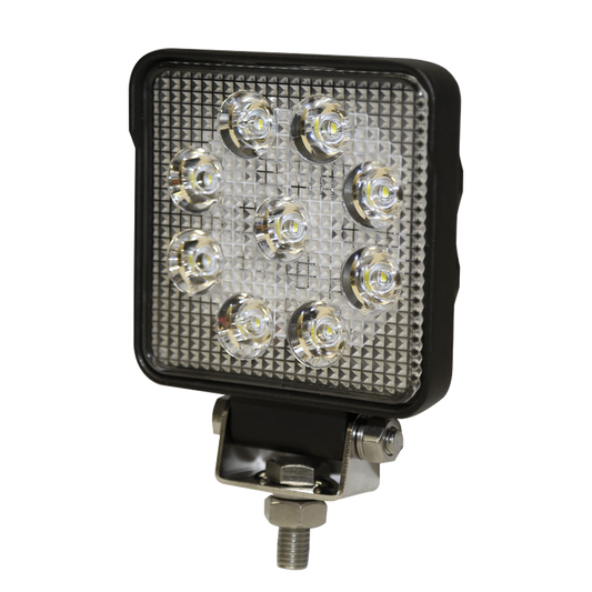 Luz de Trabajo Cuadrada Ultra Brillante, 9 led,1450 lumenes, 12-24 Vcc