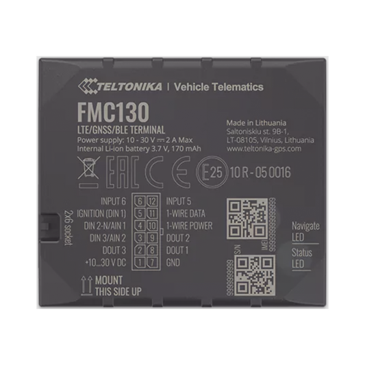 Profesional Rastreador Vehicular (GPS) 4G LTE CAT 1 y 2G / Identificación de Conductores / Bloqueo Remoto / Detección de Jammer / Sensores Bluetooth / Múltiples I/O