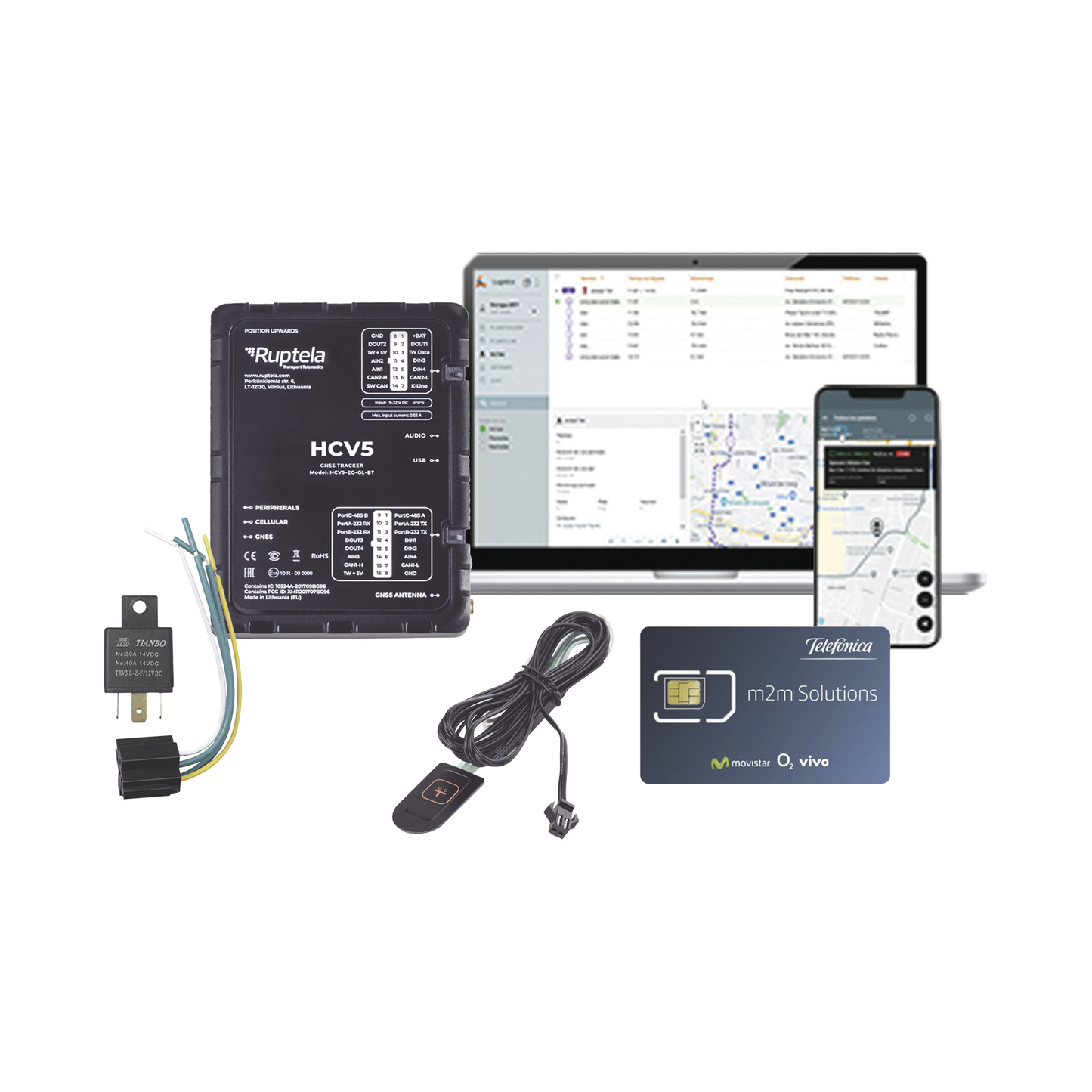 Kit de Localizador 4G LTE CATM1/ Incluye 1 MICROSIM25GPS y servicio de datos por 1 año / 1 EPCOMGPSMENSUAL / RELAY / Botón SOS