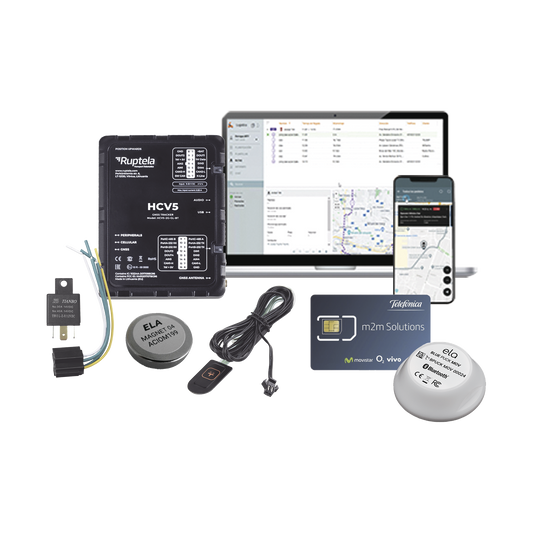 Kit de Localizador 4G LTE / 1 BLUEPUCKMAGKIT + 1 MICSIM25GPS y datos por 1 año + 1 EPCOMGPSMENSUAL + RELAY + Botón SOS