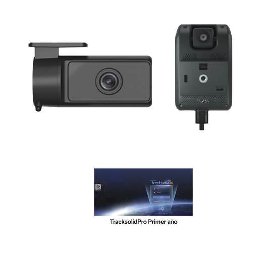 KIT Dashcam con sistema de control ADAS (asistencia de manejo) y Camara de cabina (CI03) / Multiples alarmas /Comunicación dos vías / ideal para flotas vehiculares / Facil instalacio / Incluye primer año de plataforma TrackSolidPro