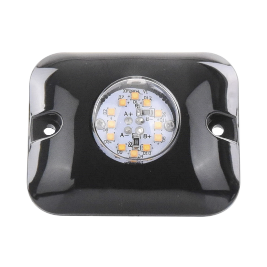 Luz Oculta Ultra Brillante con 12 LED, Color Ambar