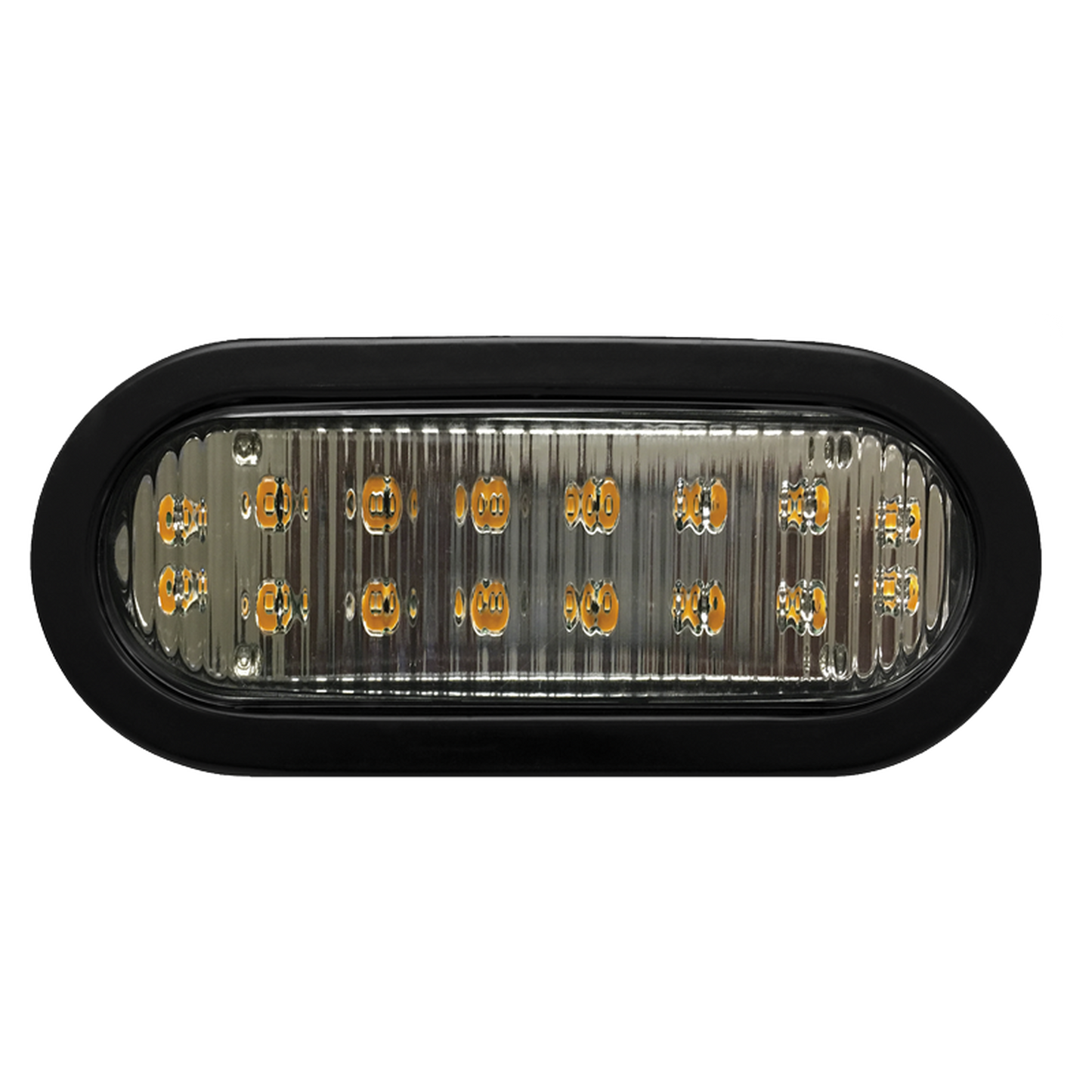 Luz direccional LED ovalada ambar con montaje de ojal  de 7.5 pulgadas