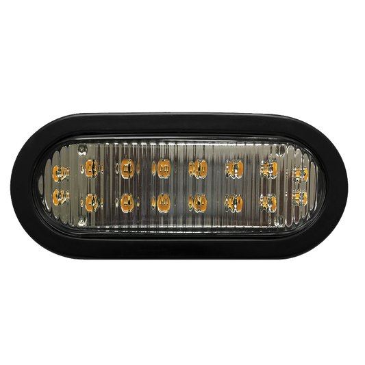 Luz direccional LED ovalada ambar con montaje de ojal  de 7.5 pulgadas