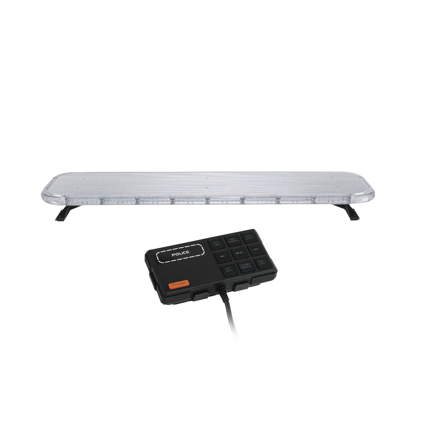 Barra de luces LED de 46" Rojo/Azul , De 132 LEDs, Controlador Incluido, Ideal para Equipar Unidades de Seguridad Publica