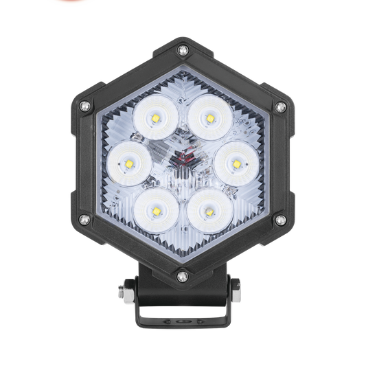 Luz de Trabajo Ultra brillante, 6 Led, 2200 Lumenes, 30 watts, 12-24 Vcc