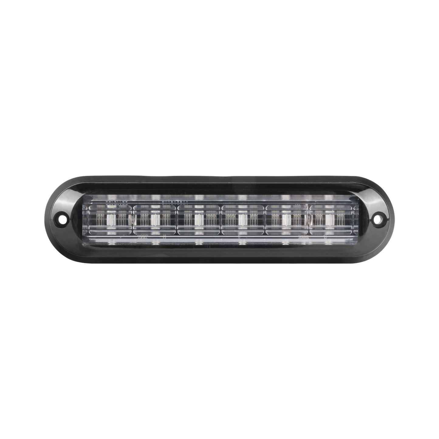 Luz Auxiliar Ultra Brillante IP67 de 6 LEDs, Color Azul, con mica transparente y bisel negro