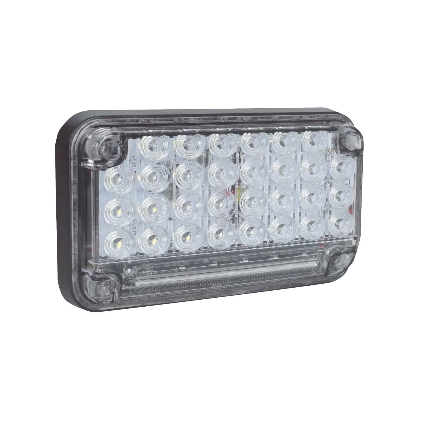 Luz de Advertencia de 7X4", Color Claro, Con Luz de Trabajo, Ideal para Ambulancias