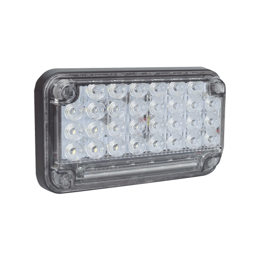 Luz de Advertencia de 7X4", Color Claro, Con Luz de Trabajo, Ideal para Ambulancias