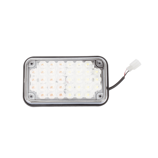 Luz de Advertencia de 6X4", Bicolor Rojo/Claro, Ideal para Ambulancias