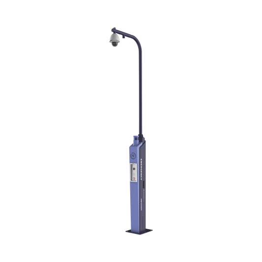 Estación de Pánico con Intercomunicador IP y Soporte para Cámara y/o PTZ