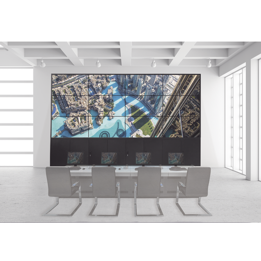 Kit Videowall 4X3 / Incluye 12 Pantallas de 55" / Decoder / Base de Piso / Accesorios de Instalación